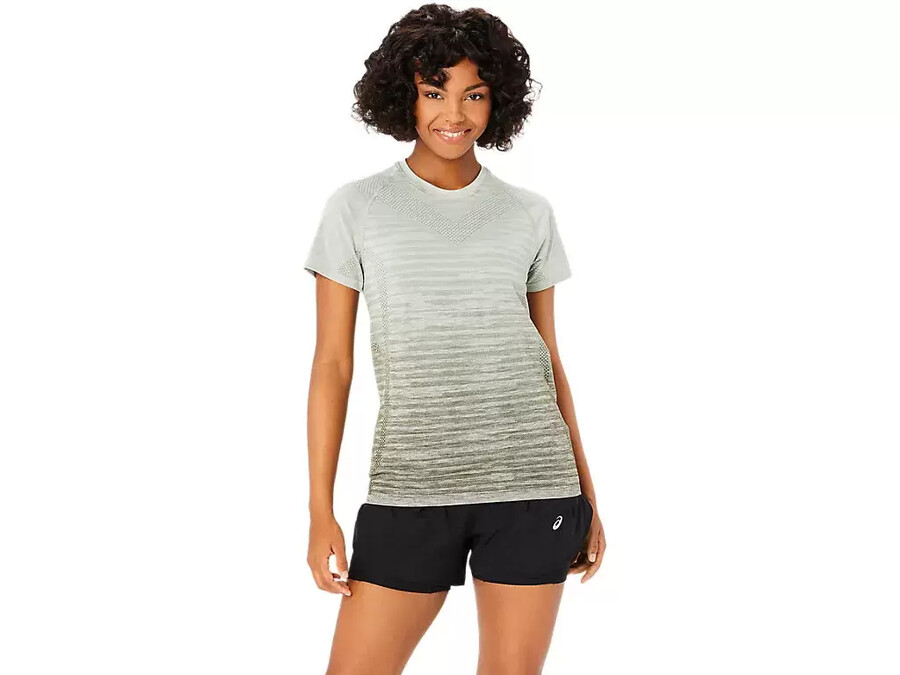 nahtloses kurzarm-top fÜr damen