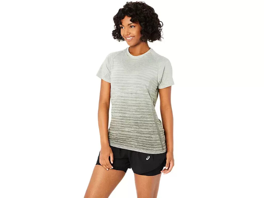 nahtloses kurzarm-top fÜr damen