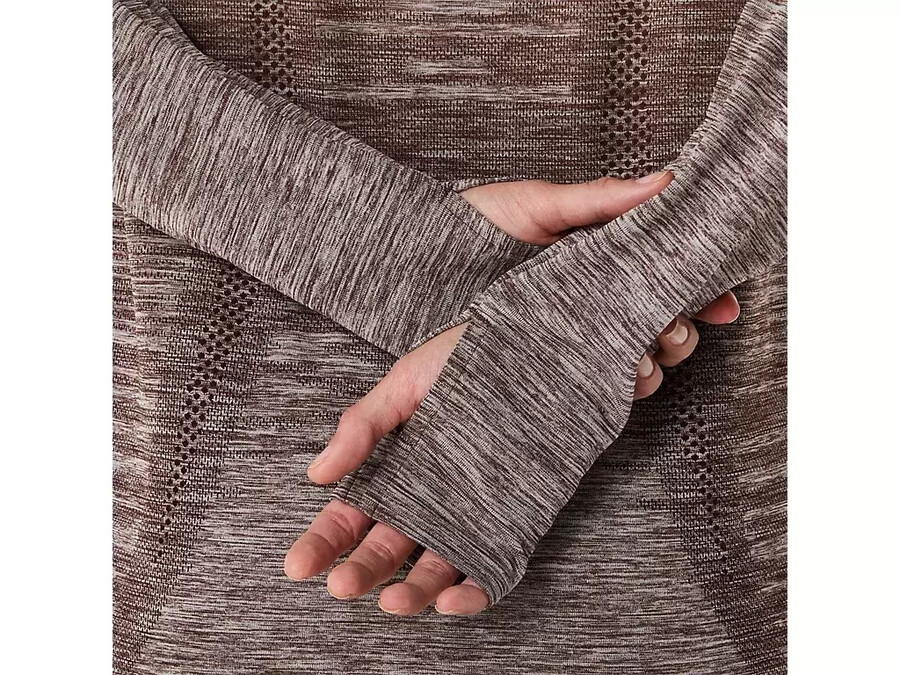 nahtloses langarm-top fÜr damen