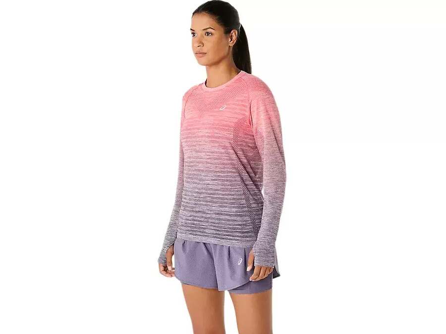 nahtloses langarm-top fÜr damen