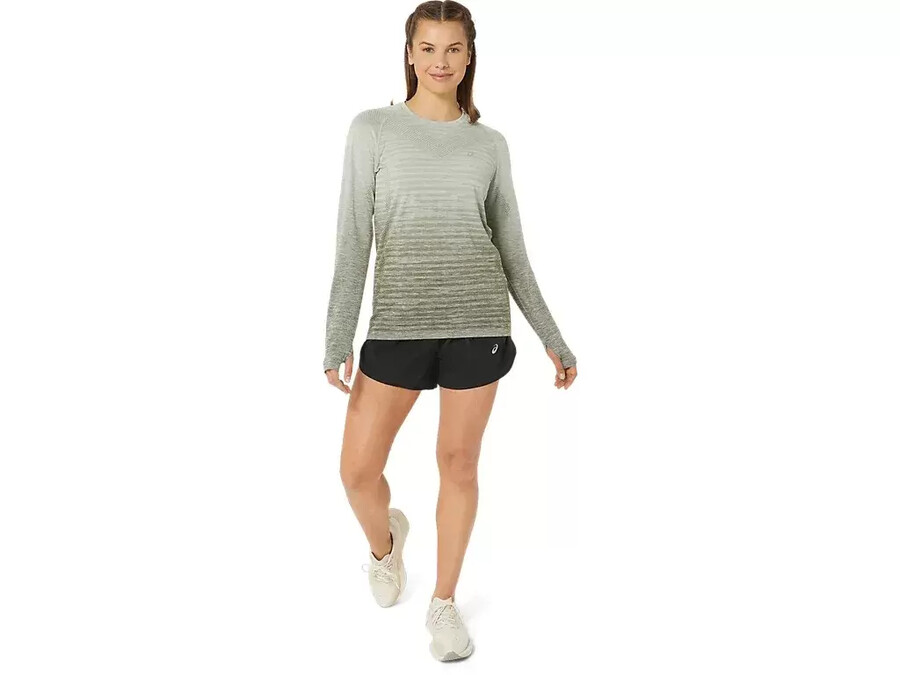 nahtloses langarm-top fÜr damen