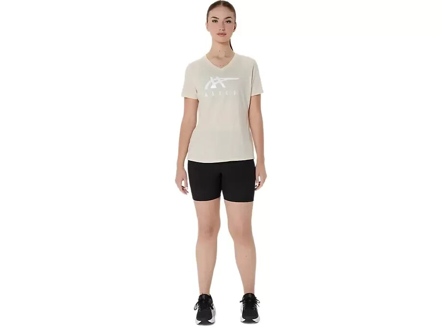 asics stripes v-neck fÜr damen