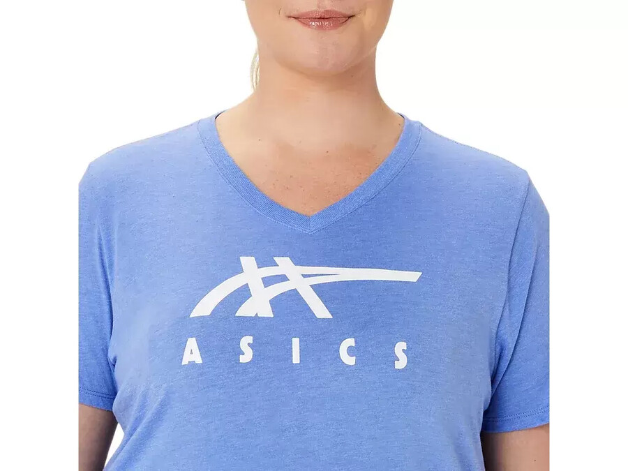 asics stripes v-neck fÜr damen