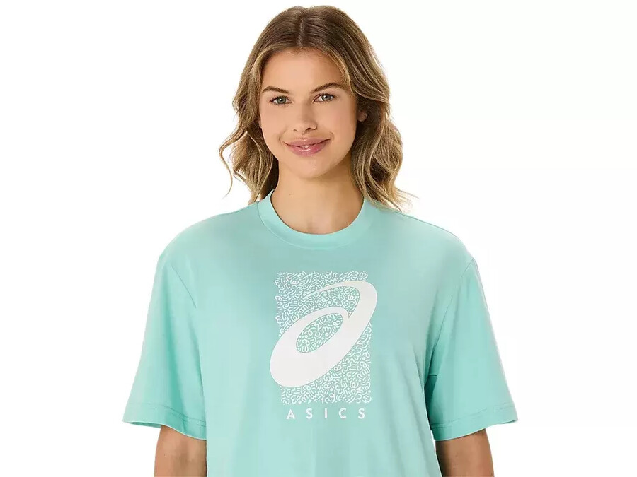 training core asics spiral graphic relaxed tee