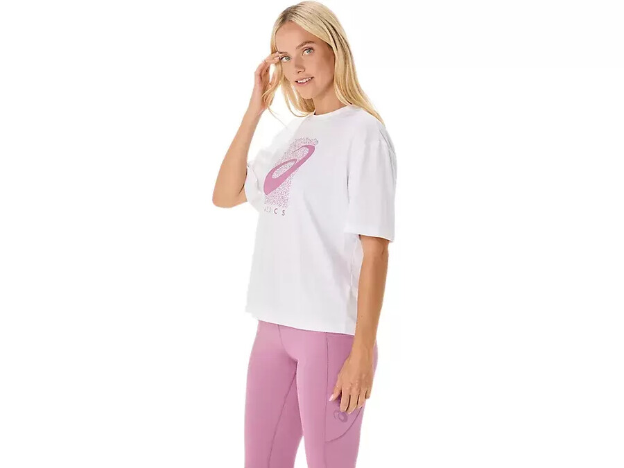 training core asics spiral graphic relaxed tee