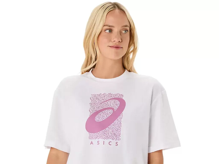 training core asics spiral graphic relaxed tee