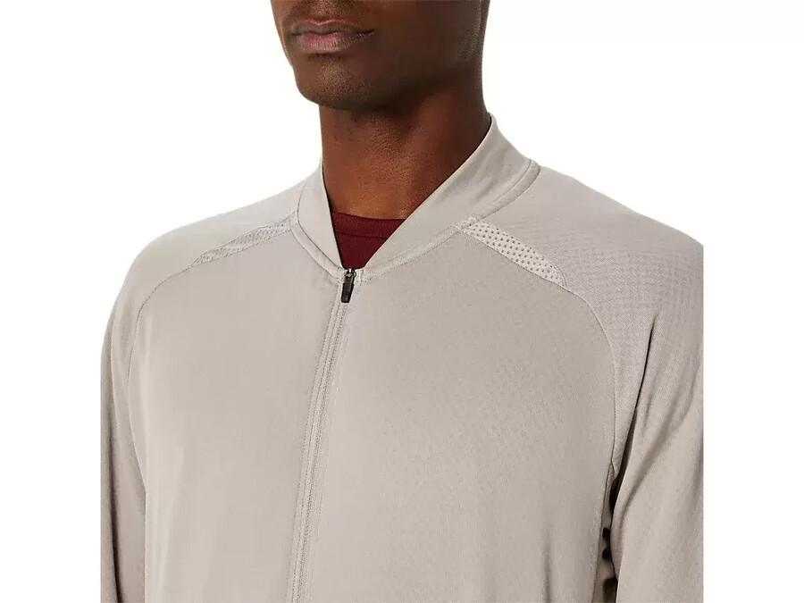 actibreeze jacquard grid durchgehender reissverschlussjacke