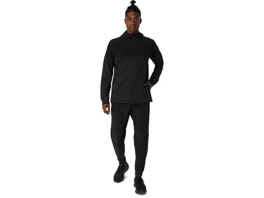 hoodie aus strickjersey mit durchgehender reissverschluss