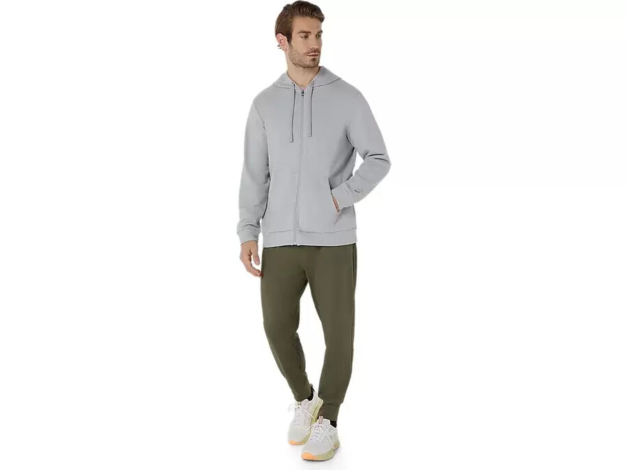 sweat-kapuzenpullover mit durchgehendem reissverschluss