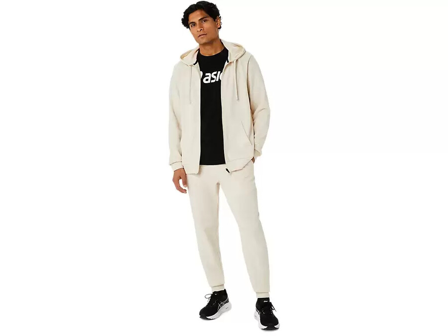sweat-kapuzenpullover mit durchgehendem reissverschluss