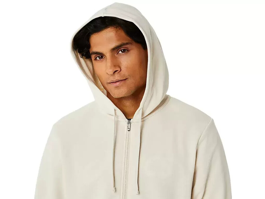 sweat-kapuzenpullover mit durchgehendem reissverschluss