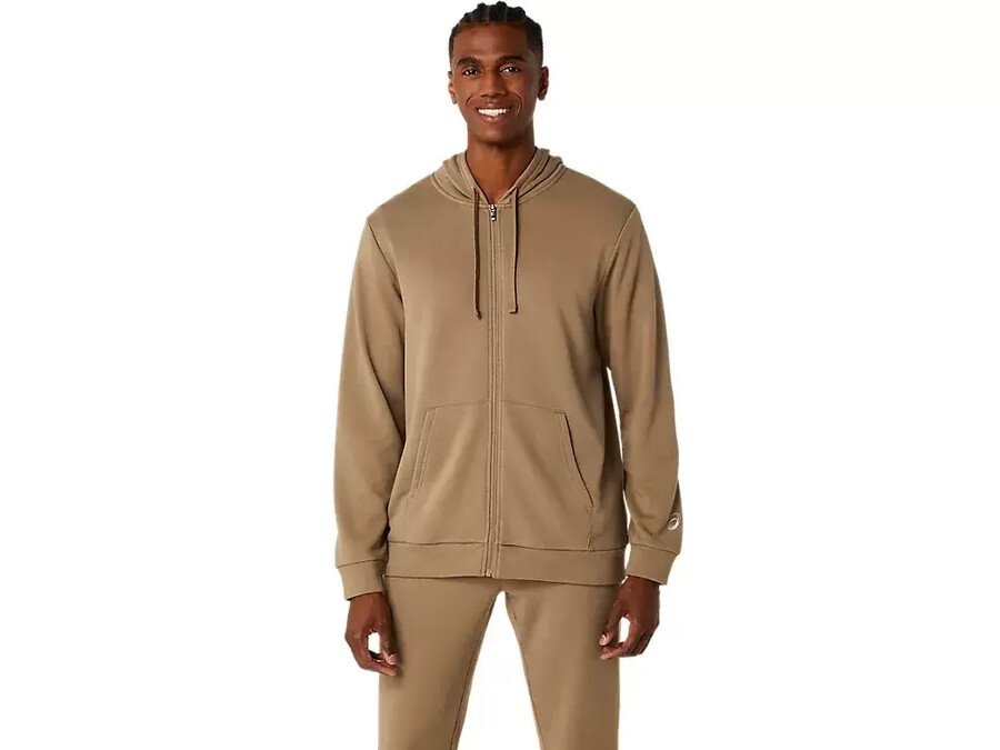 sweat-kapuzenpullover mit durchgehendem reissverschluss