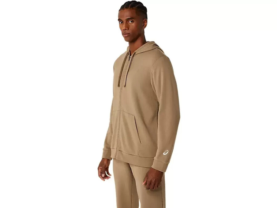 sweat-kapuzenpullover mit durchgehendem reissverschluss