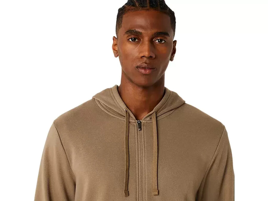 sweat-kapuzenpullover mit durchgehendem reissverschluss