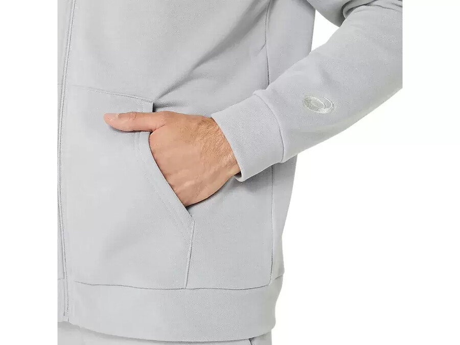 sweat-kapuzenpullover mit durchgehendem reissverschluss
