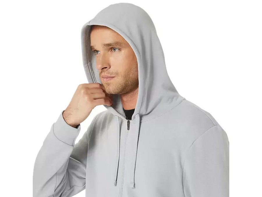 sweat-kapuzenpullover mit durchgehendem reissverschluss