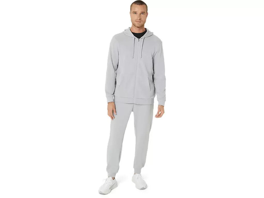 sweat-kapuzenpullover mit durchgehendem reissverschluss