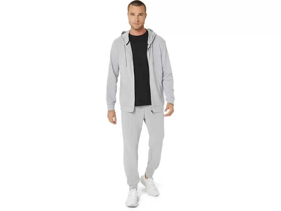 sweat-kapuzenpullover mit durchgehendem reissverschluss
