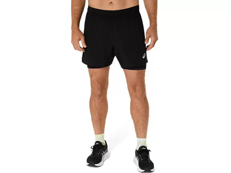 asics silberne 2n1 5in kurze