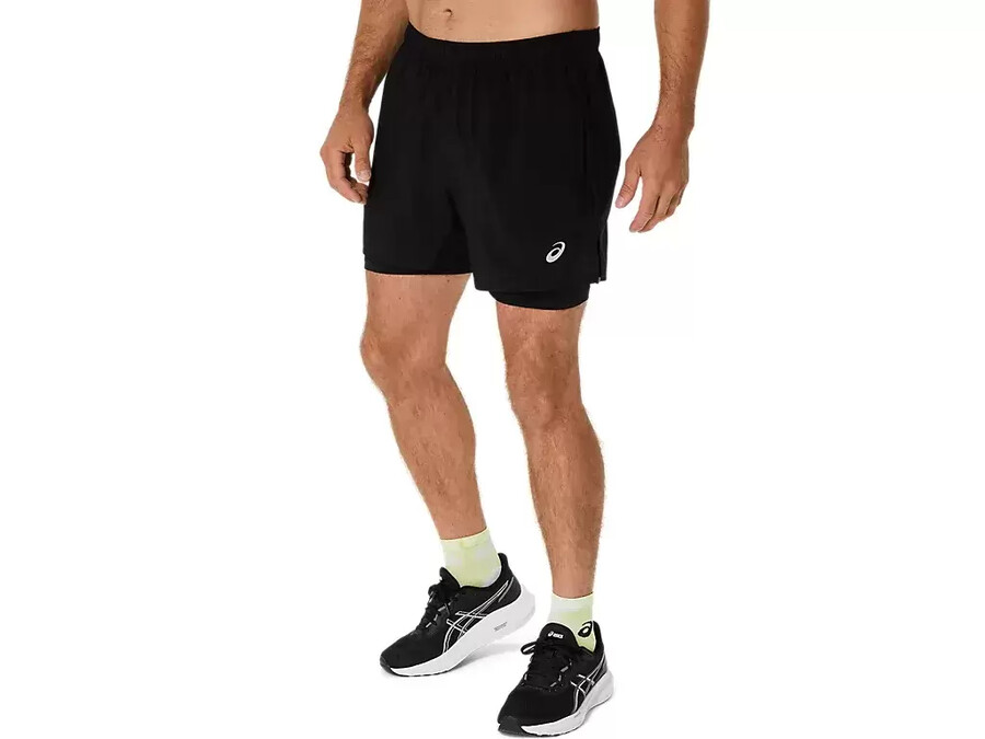 asics silberne 2n1 5in kurze