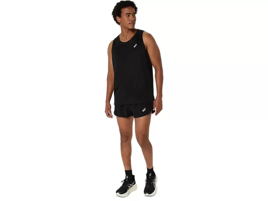 asics silver split short