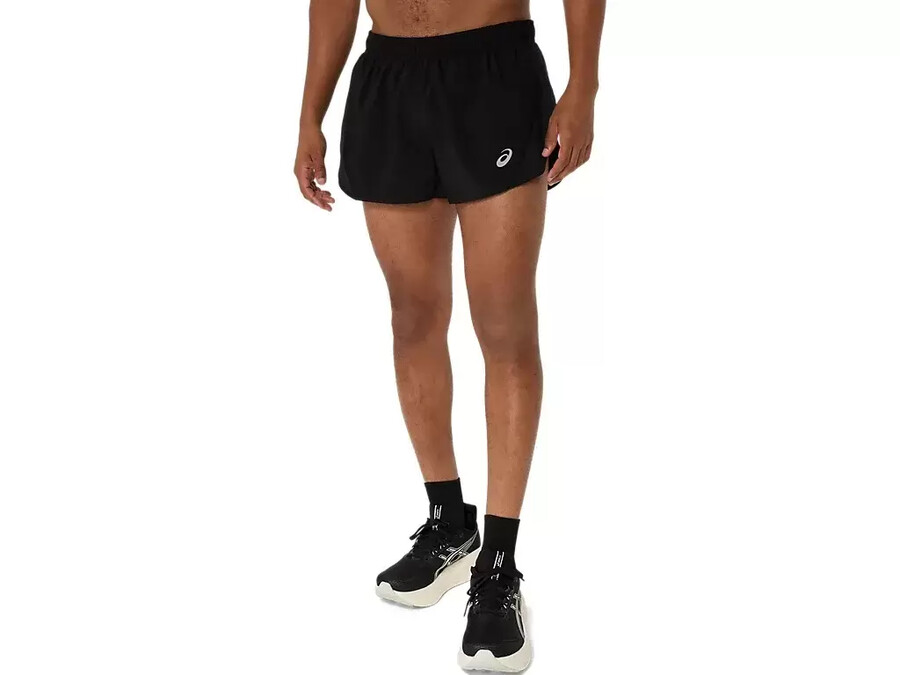 asics silver split short