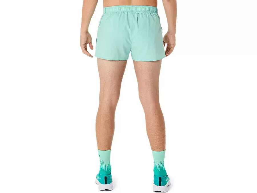 asics silver split short