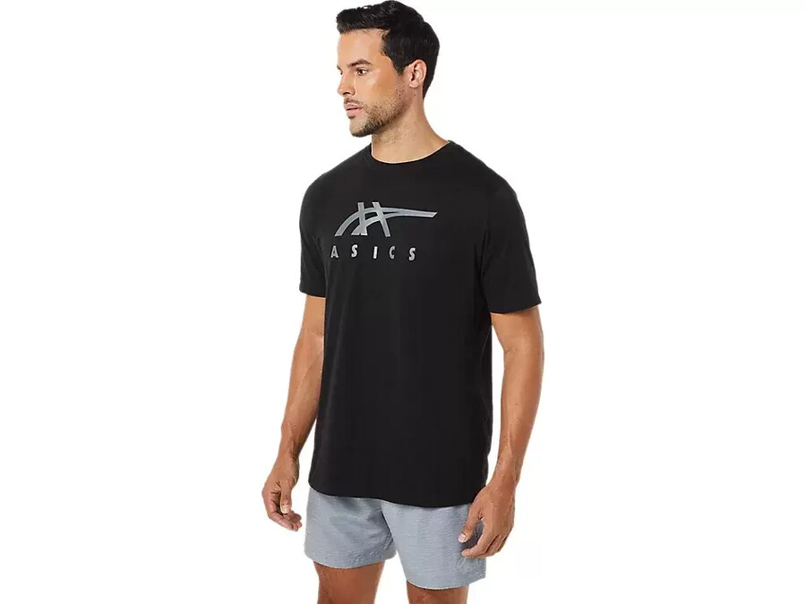 asics gestreiftes kurzarm-t-shirt