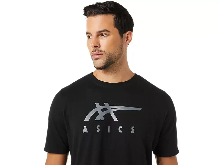 asics gestreiftes kurzarm-t-shirt