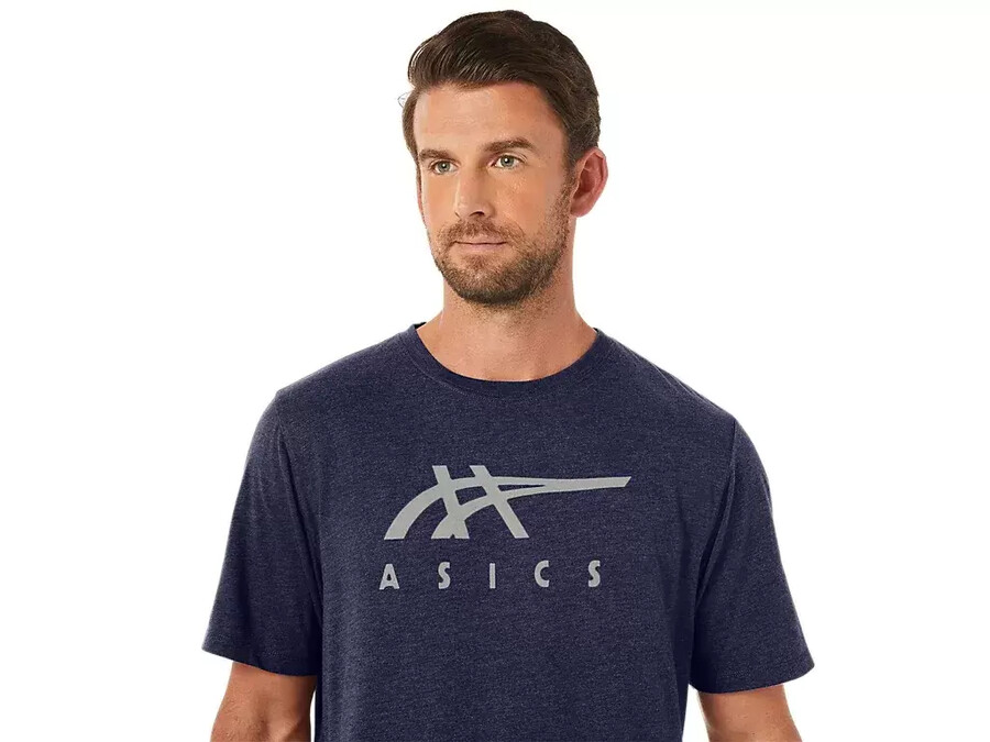 asics gestreiftes kurzarm-t-shirt