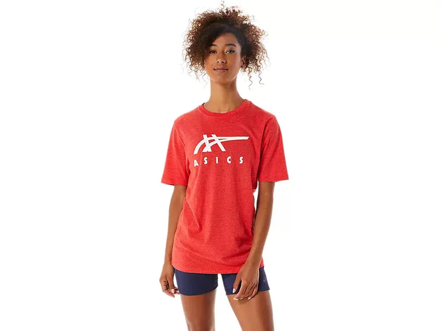 asics gestreiftes kurzarm-t-shirt