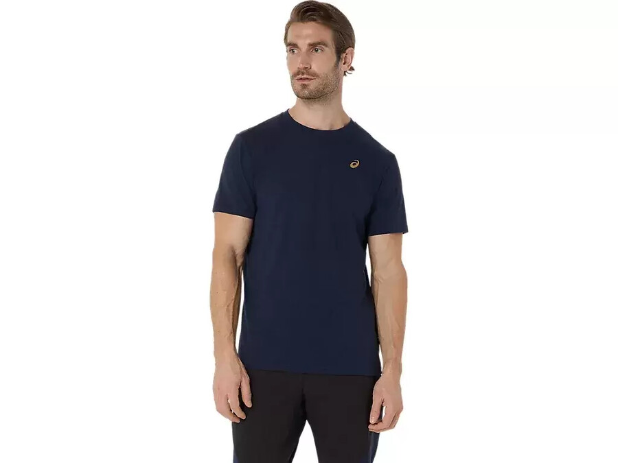 asics t-shirt mit spirale-stickerei