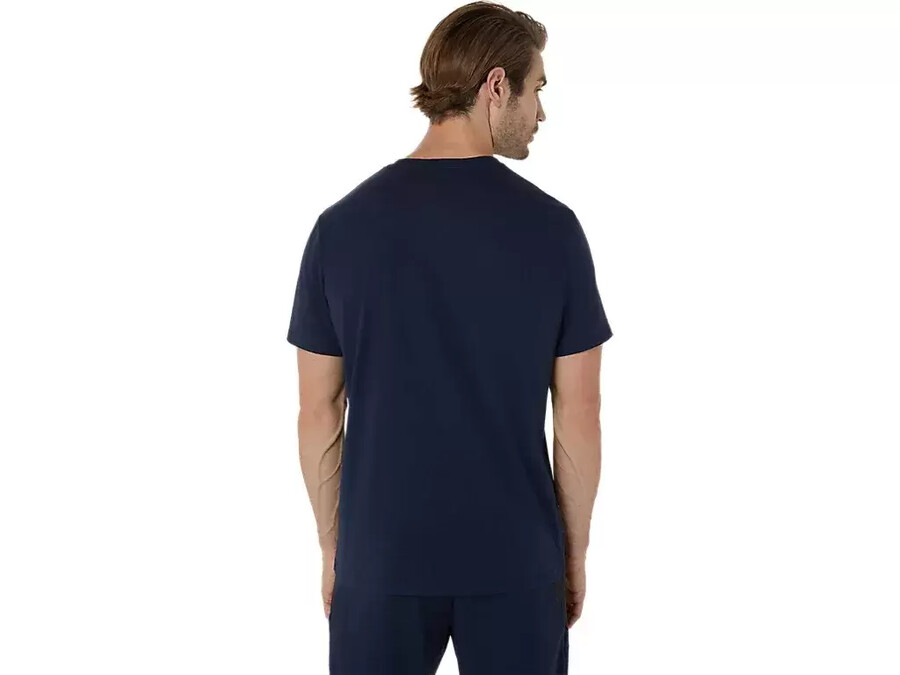 asics t-shirt mit spirale-stickerei