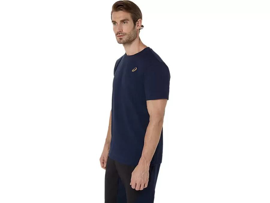 asics t-shirt mit spirale-stickerei