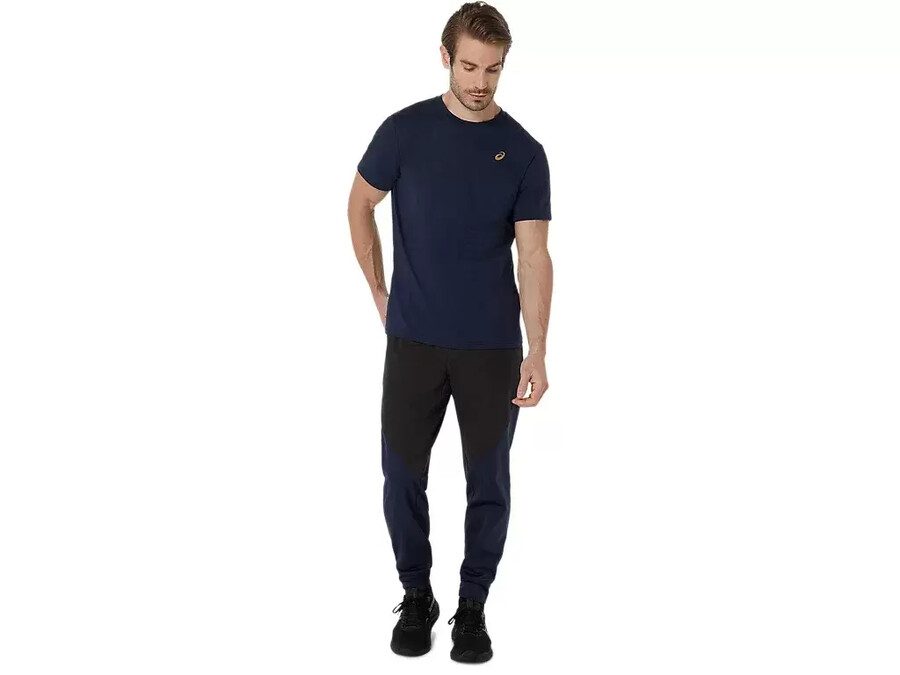 asics t-shirt mit spirale-stickerei