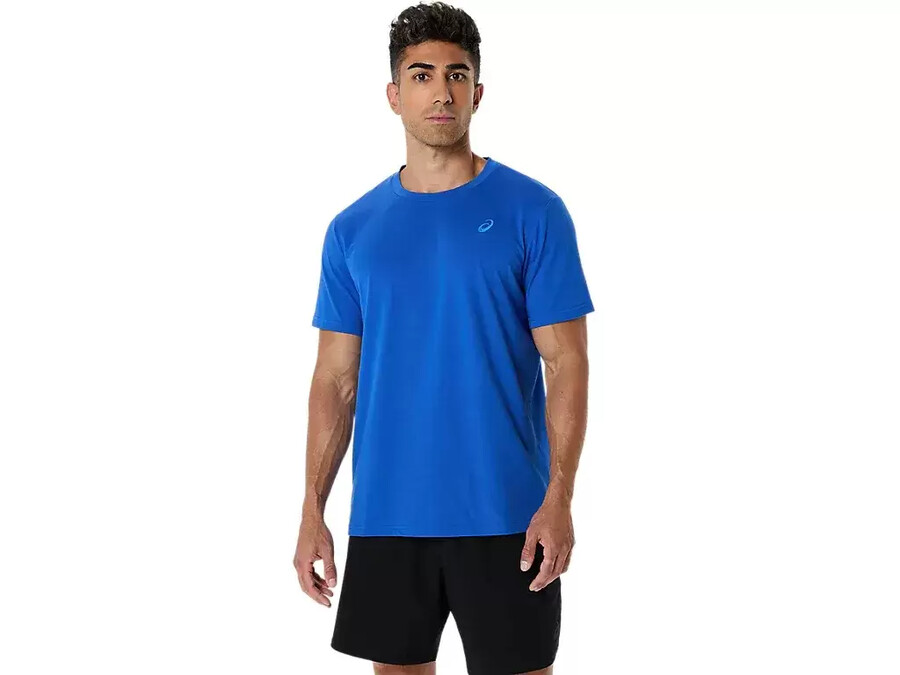 asics t-shirt mit spirale-stickerei