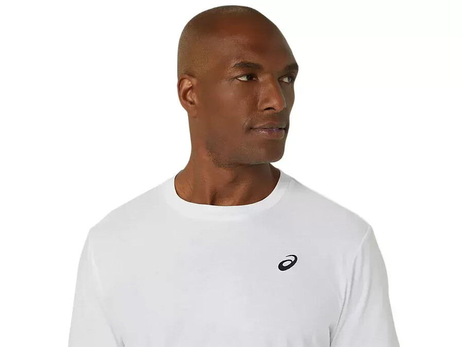 asics t-shirt mit spirale-stickerei