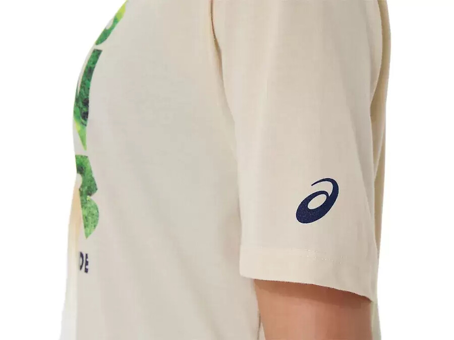 unisex asics run outside club kurzarm-t-shirt