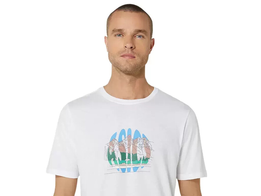 unisex asics celebrate our home kurzarm-t-shirt