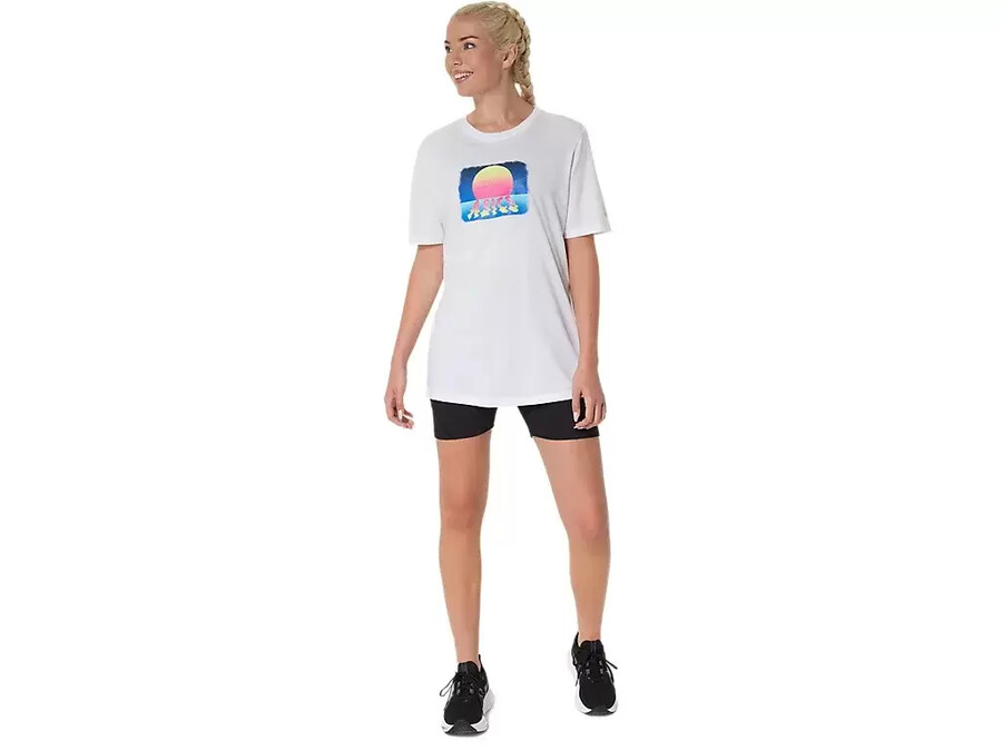 asics retro sunset kurzarm-t-shirt