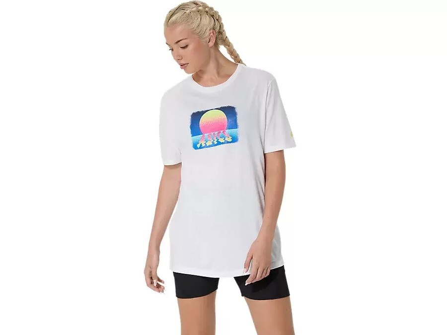 asics retro sunset kurzarm-t-shirt