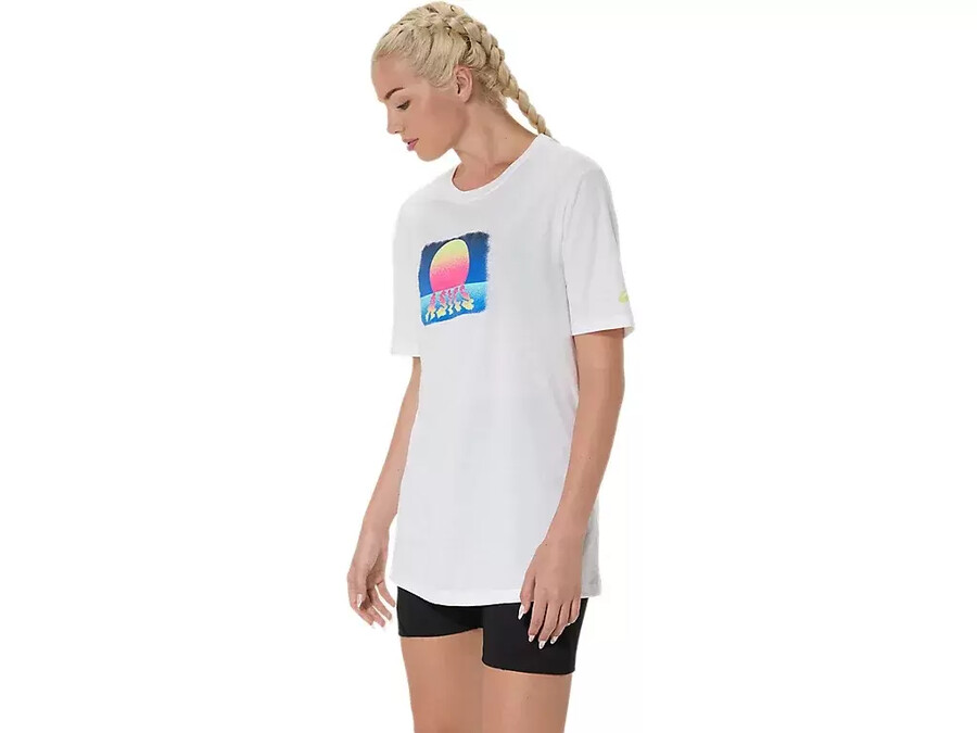 asics retro sunset kurzarm-t-shirt