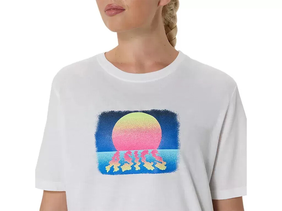 asics retro sunset kurzarm-t-shirt