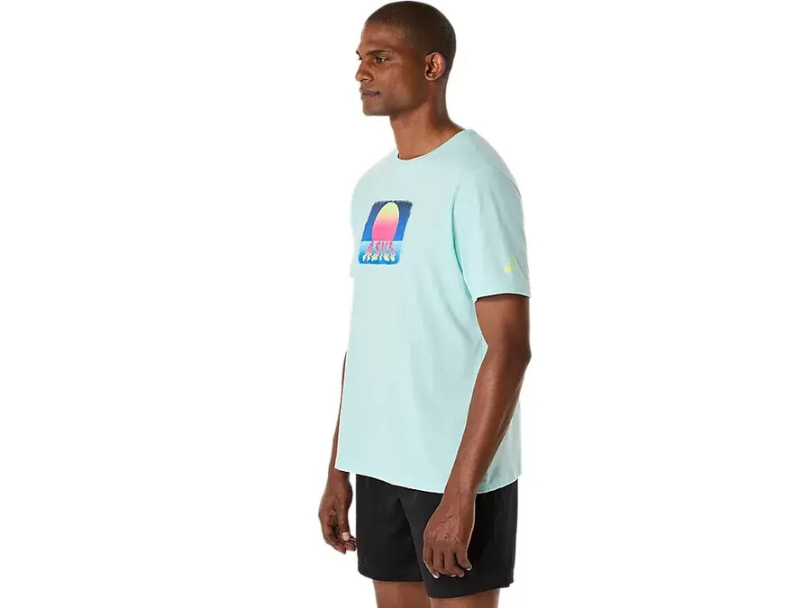 asics retro sunset kurzarm-t-shirt