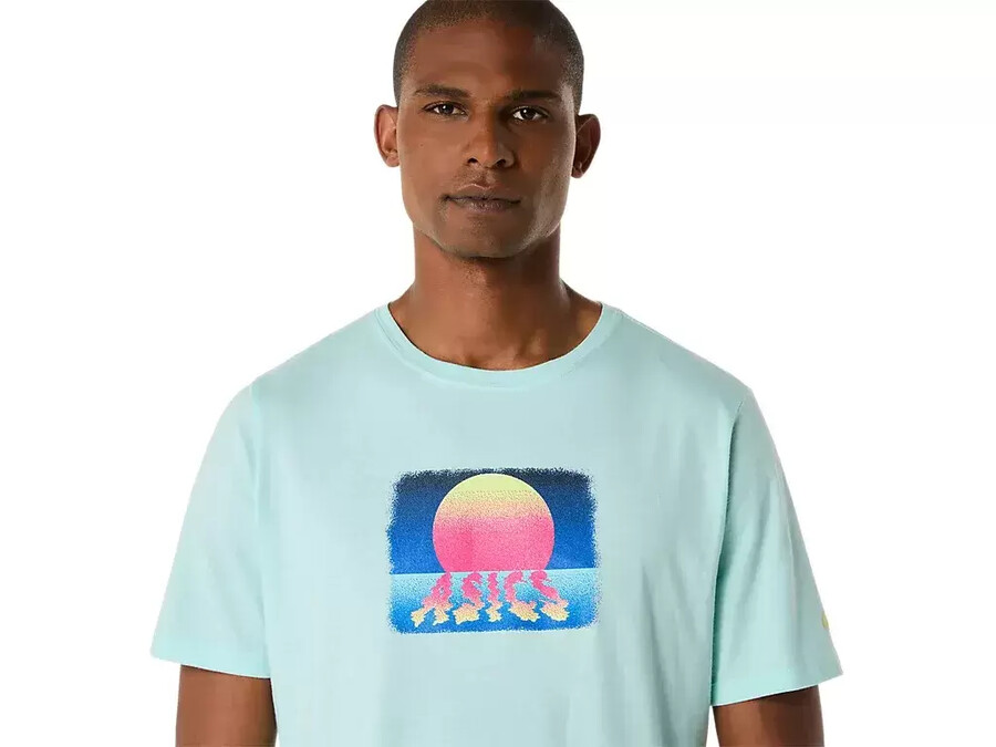 asics retro sunset kurzarm-t-shirt