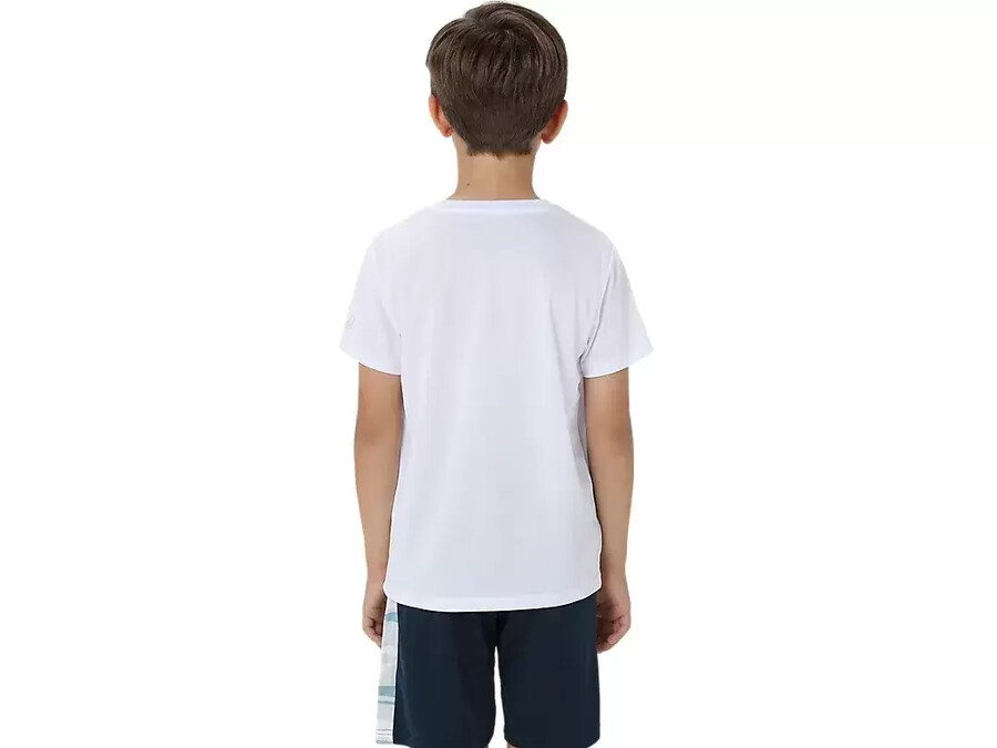 kurzarm-t-shirt mit spiral-grafik